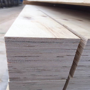 杨木层积材lvl顺向板条出口免熏蒸胶合板木条打包木条多层板