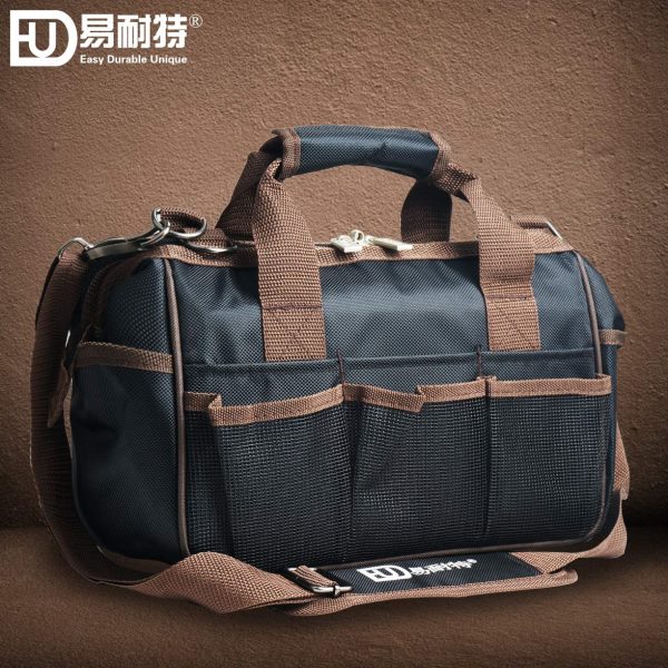 易耐特工具包多功能帆布家电维修大号小号单肩双层加厚售后电工包
