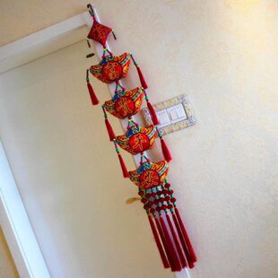 红色家居新福壁挂子挂件装饰年庆背景墙祝 福挂饰喜店铺玄关客厅