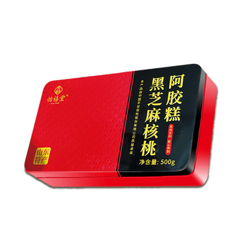 恒福堂阿胶糕黑芝麻核桃山东特产500g滋补养生糕点