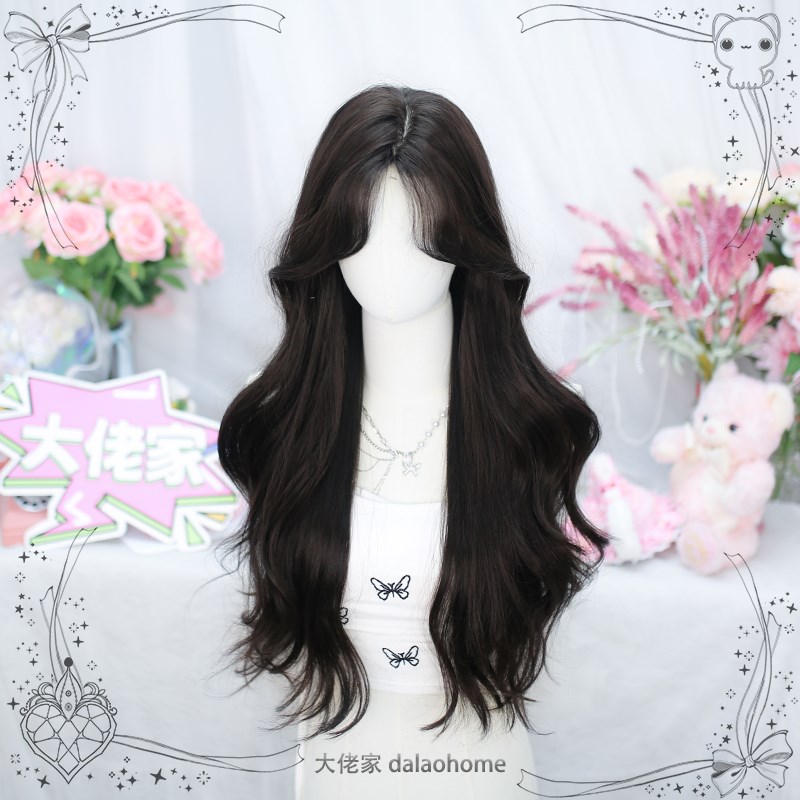 大佬家假发lolita假发全头套八字刘海日常长卷发cos假发长款2597x