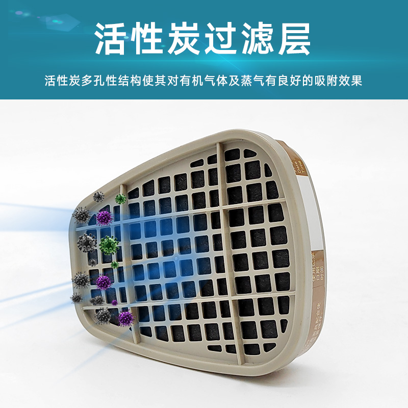 一护6001CN滤毒盒自吸过滤式防毒面具双盒P-A-1有机蒸气滤毒盒