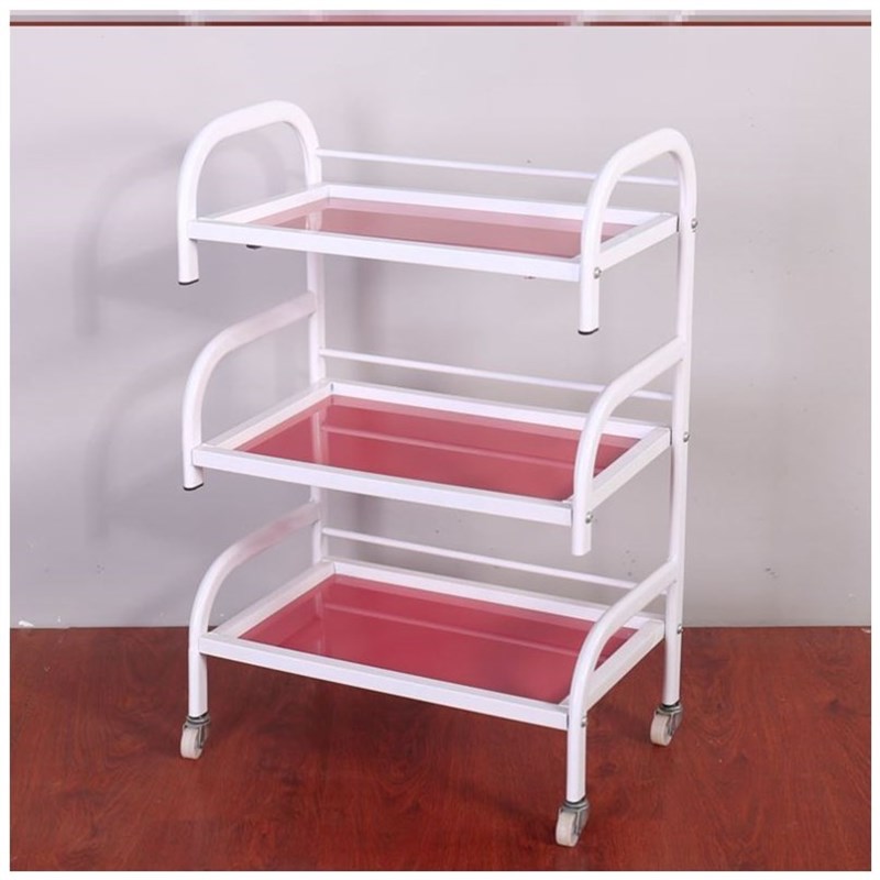 。美甲用的小推车 实用美容院欧式多层工具车简约白色移动加厚