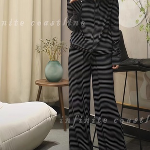 休闲青岛条纹裤 无垠海岸春晓2697阔腿版 COASTLINE INFINITE