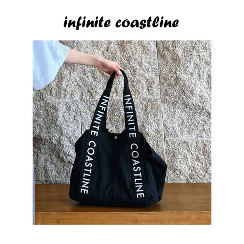 INFINITE COASTLINE/无垠海岸春晓4424粗布单肩百搭大黑包