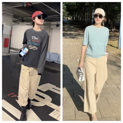 INFINITE COASTLINE/无垠海岸春晓A20004无弹棉100%奶油裤