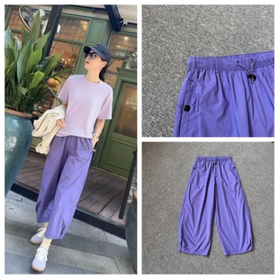 INFINITE COASTLINE/无垠海岸春晓A2986薄款阔版紫裤子