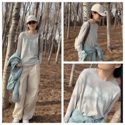 INFINITE COASTLINE/无垠海岸春晓12480百搭休闲灰绿长袖（薄款）