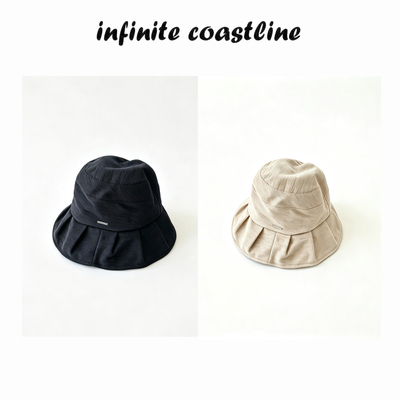 无垠海岸/INFINITE COASTLINE 8131褶皱波浪沿女复古休闲渔夫帽