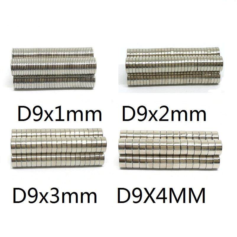 厂家钕铁硼D9*1/9*2/9*3/9*4mm圆形强磁铁片吸铁石磁钢高磁力