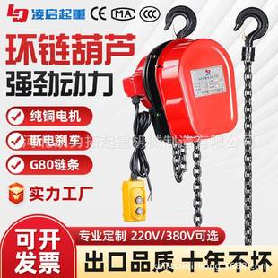 电动葫芦 10吨起重提升机鬼头款 固定挂钩式 环链电动葫芦220v80v1