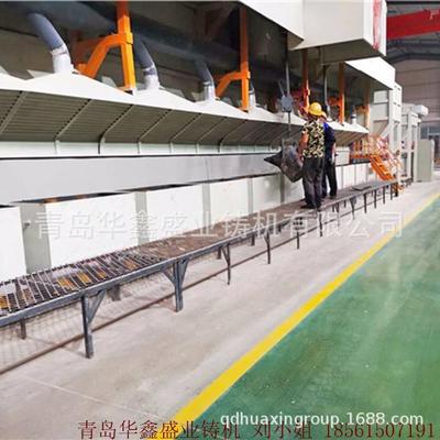 青岛华鑫小型铸造流水线 覆膜砂壳型浇注线 自动化生产线生产商