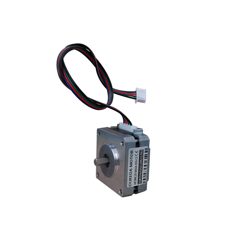 微型39步进电机20mm薄机身 短轴 低速12V两相1.8混合式38mm长