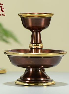 铜护法杯描金八吉祥供杯现代佛前摆件家用贡杯用品水杯