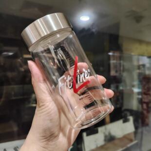定制FitLine玻璃杯德国PM营养素果汁杯高硼硅玻璃随手小水杯350ml