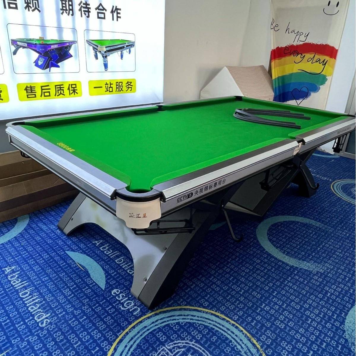 商用标准型台球案台台球桌厂家球杆大理石桌球台家用国标球桌便携