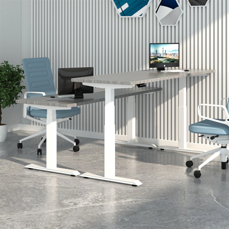 定制智能电动升降桌架升降桌腿双电机双横梁办公桌支架书桌电脑桌