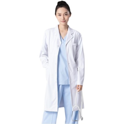 纯棉白大褂医师服女医生工作服美容院医学生高端长袖实验室实验服