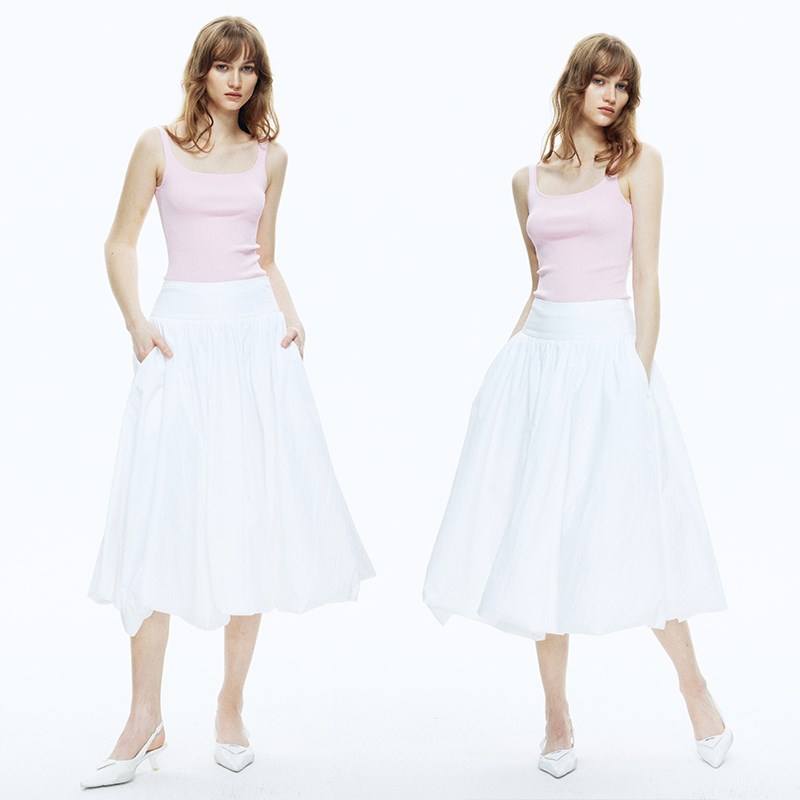 EMPTY PAGE黑/白/粉三色薄款毛织背心女百搭正反两穿低胸修身打底