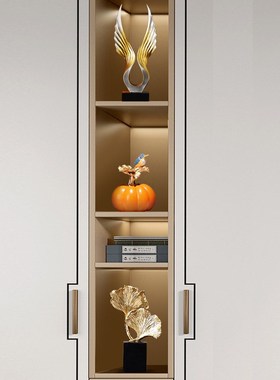 新中式书房办公室茶室酒柜x装饰品摆件家居客厅高端大气摆设