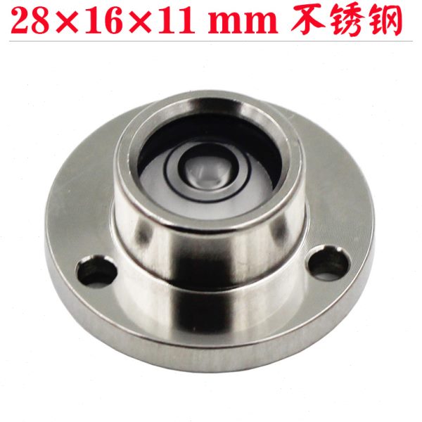 迷你小型不锈钢法兰盘水平仪高精度水平气泡珠水准泡28x16x11mm