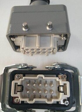 E插头空-V6A航0转换10芯/010热流道H10针V/50德标K16重载连接器-.