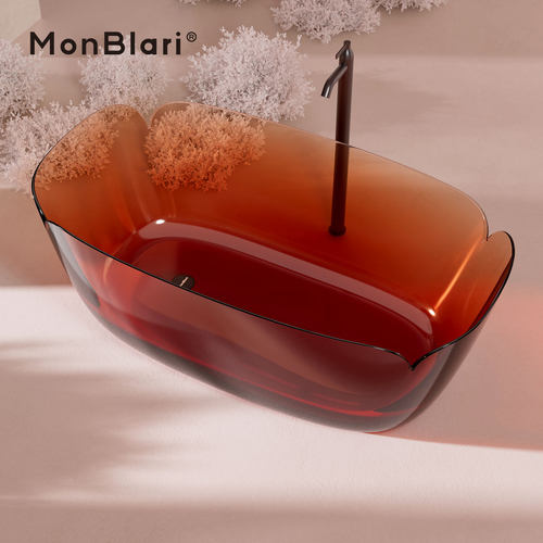 MonBlari琬宝丽透明树脂浴缸 独立家用浴盆 酒店轻奢水晶质感浴缸