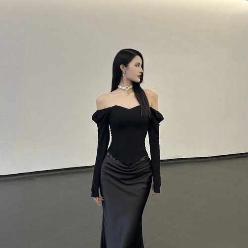 定制长袖修身鱼骨抹胸