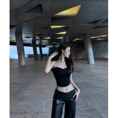 短款修身抹胸短款背心