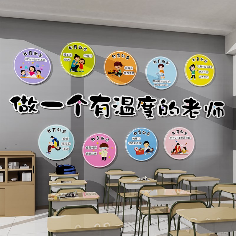 幼儿园环创主题墙成品校园走廊楼梯文化装饰贴教师托管办公室布置