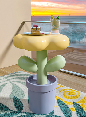 泽歌奶油风边几大型落地摆件创意置物茶几家居装饰礼品沙发边客厅