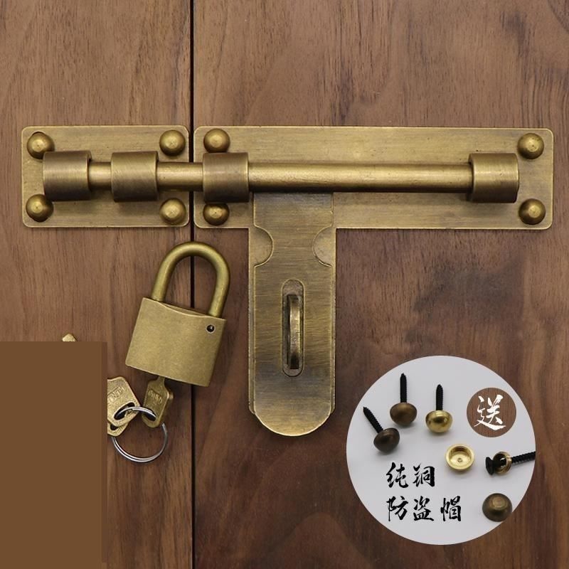 农村外院大门锁h农村自建房大门门锁门插栓老式老款木门锁双开门