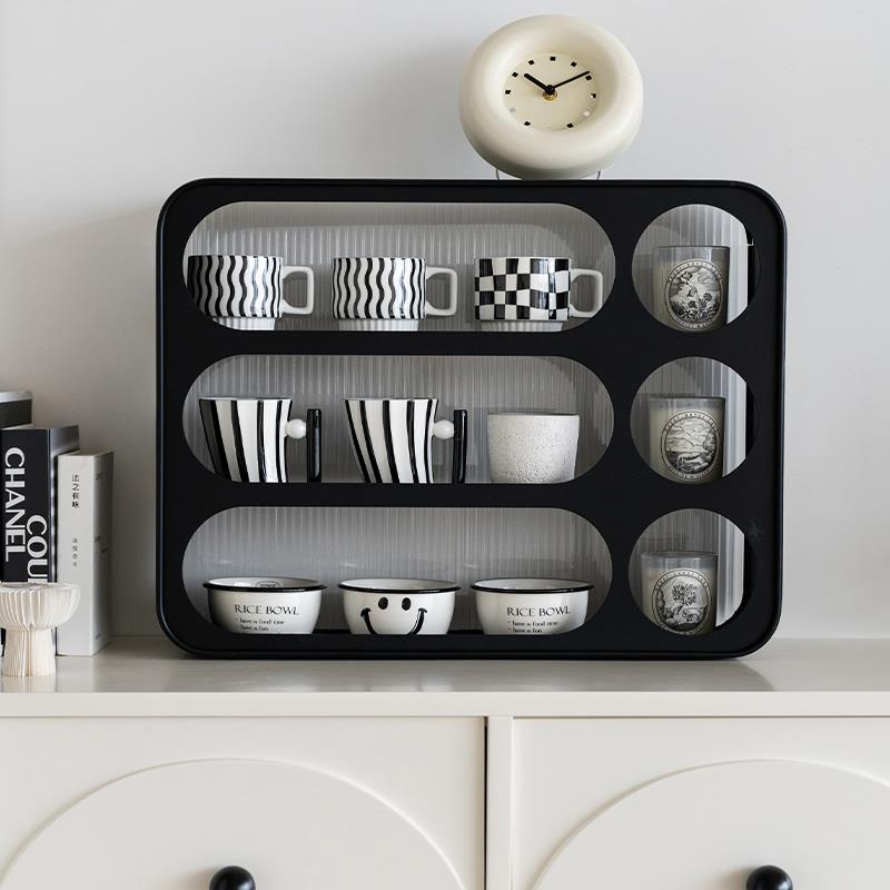 Nordic Sense北欧杯架展示架桌面餐边柜台面简约铁艺置物柜收纳层