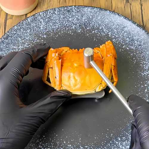 吃螃蟹专用工具开大闸蟹壳夹子蟹钳304不锈钢剥壳剪刀圆锤厨房用