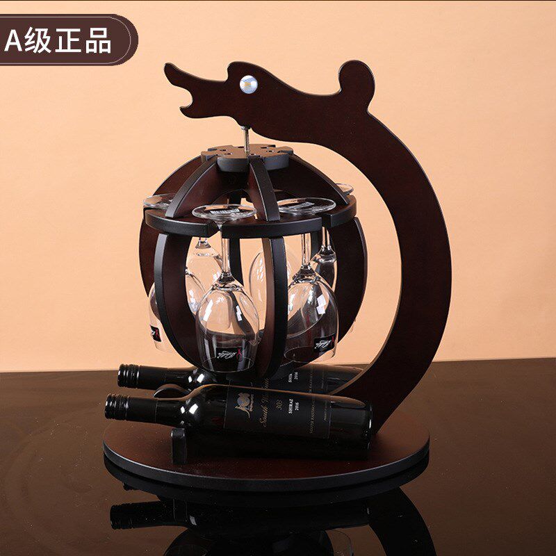 简约实木红酒架红酒杯架高脚杯架倒挂酒杯架酒瓶架红酒架摆件居家