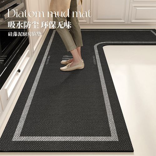 厨房专用地垫2025新款硅藻泥吸水垫防滑防水防油可擦免洗耐脏地毯