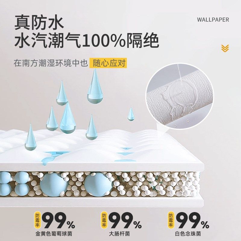墙纸自粘防水防潮墙壁贴纸墙面遮丑装饰掉灰墙围水泥2025新款