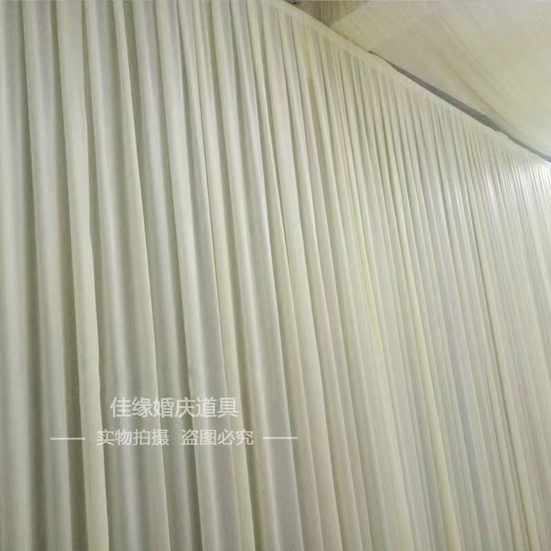 新款婚庆背景纱幔新款布置婚礼舞台红色布幔背景装饰定制婚庆用品