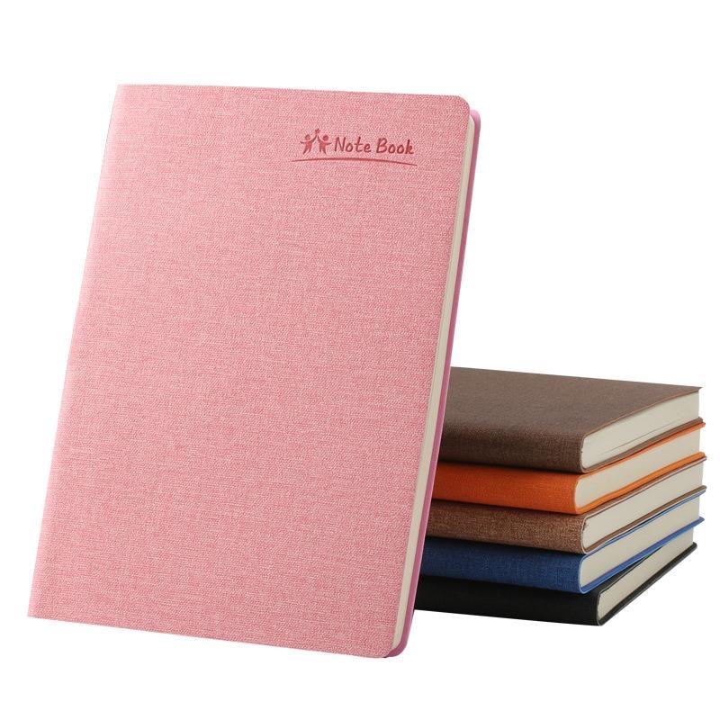 高颜值加厚皮面笔记本印LOGOA5记事本商务工作学生笔记本本子定制