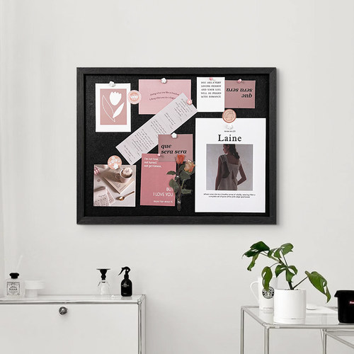 毛毡留言板挂墙记事板软木墙板家用挂式墙面装饰展示板便利贴公告