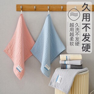 棉纱吸水不掉毛2条 巨柔软 洗脸毛巾 家用 全棉成人大人纱布