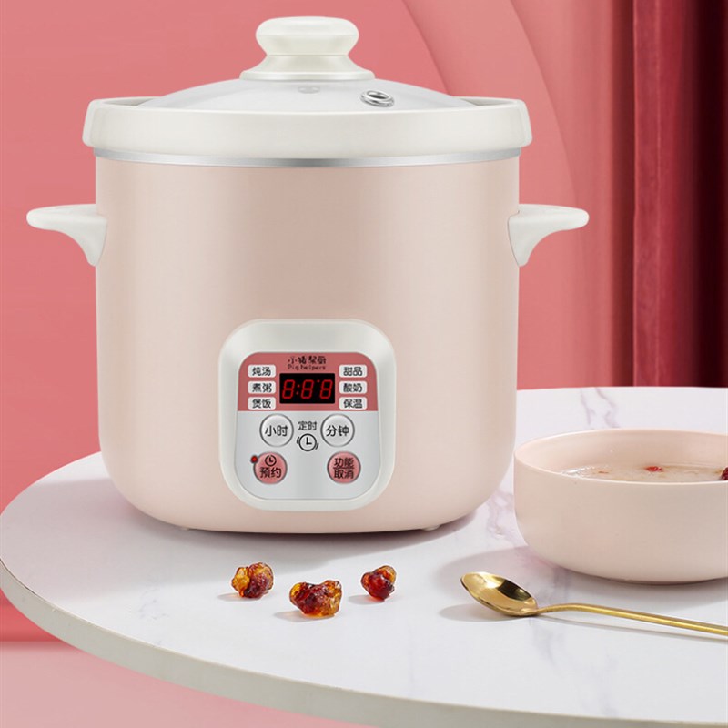 220V110V伏小型电炖锅煮粥煲汤炖甜品1.5升陶瓷电炖盅出北美南美