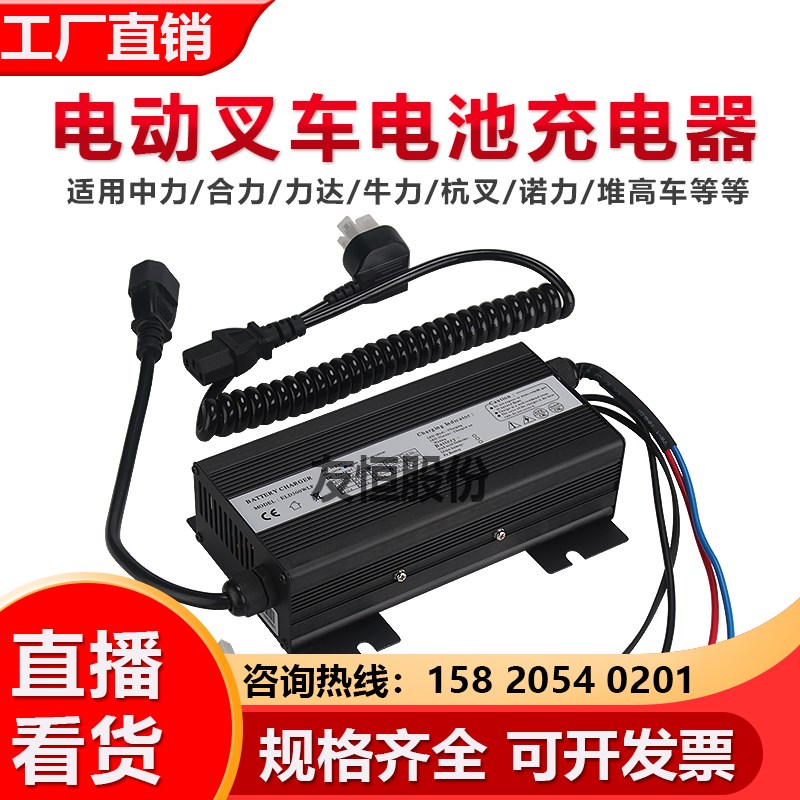 叉车充电器12V24V中力杭叉合z力诺力天罡电车充电外置内置快速充