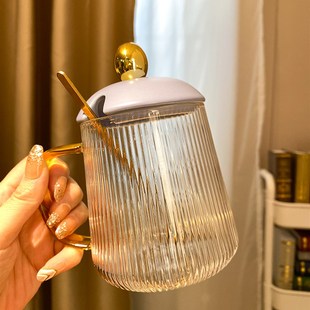 【拿来喝茶也不错l】大容量水杯耐高温圆形创意玻璃杯办公室花茶