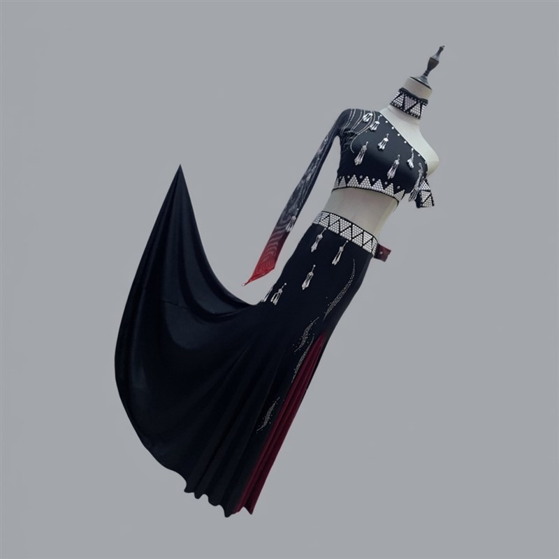 新款傣族舞蹈服装成人民族服装艺考服花腰演出表演服民族练习裙
