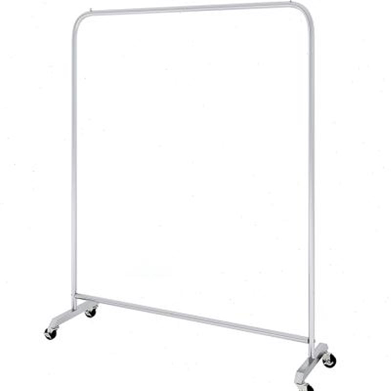 新款不锈钢服装展示架拉丝银色挂衣架落地式衣帽架家用晾衣杆移动