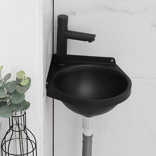 304不锈钢三角盆房车小号转角盆小户型迷你洗手盆阳台黑色洗脸盆