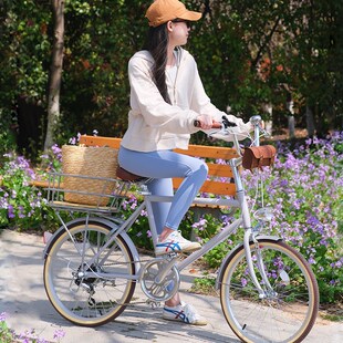 纽斯加女士高颜值自行车女款成人代步车通勤单车