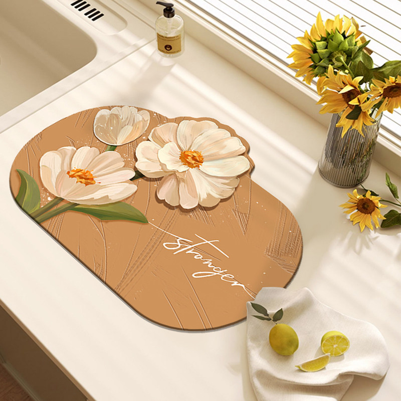 厨房台面沥水垫茶台茶杯吸水凉垫洗碗台餐具控水凉垫吧台咖啡机下,居家布艺,厨房地垫,淘宝优惠券,粉丝福利购,淘宝优惠卷