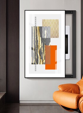 电表箱晶瓷画镶钻装饰画几何图像客厅背景墙挂画开关盒遮挡壁画
